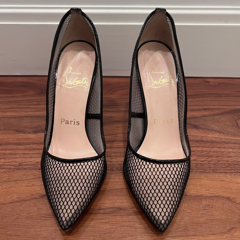 Christian Louboutin Mesh Follies Resille Pumps in Black